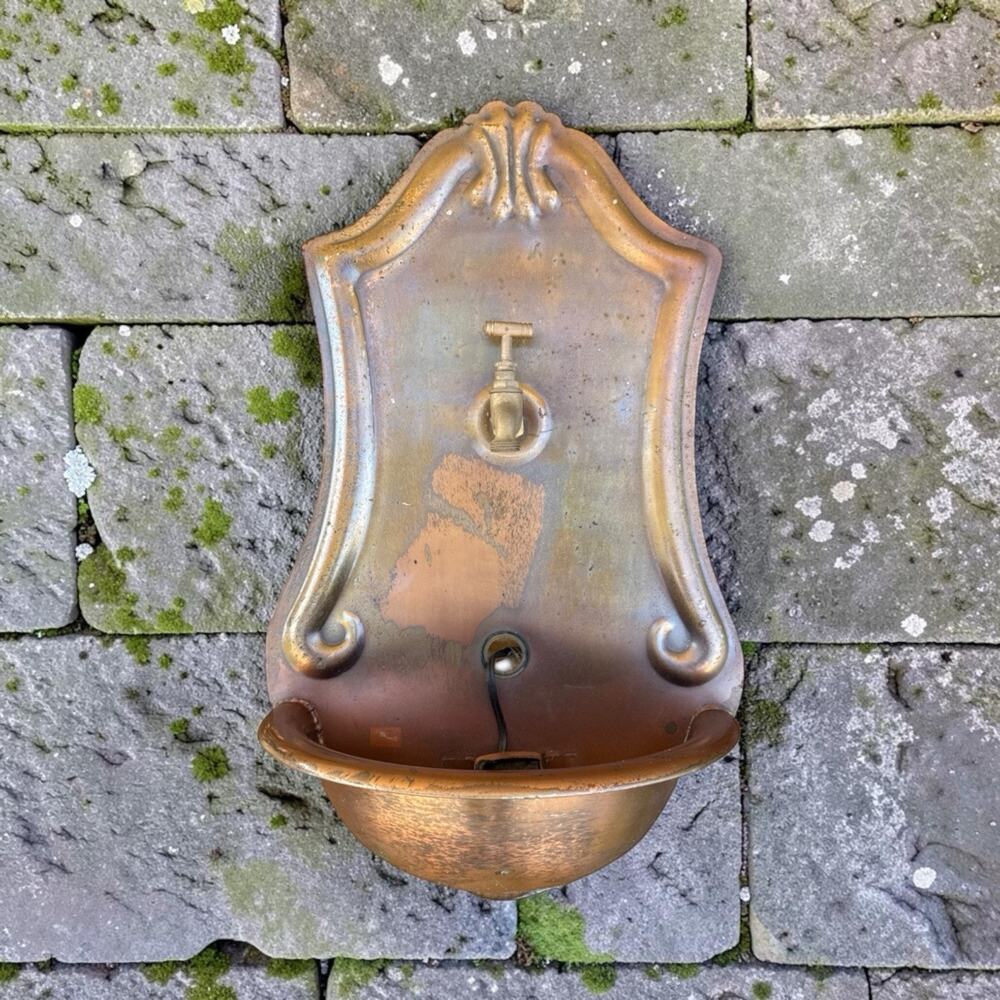 Smith & Hawken Courtyard Wall Fountain Copper-Clad Brass Spigot Pump NOS